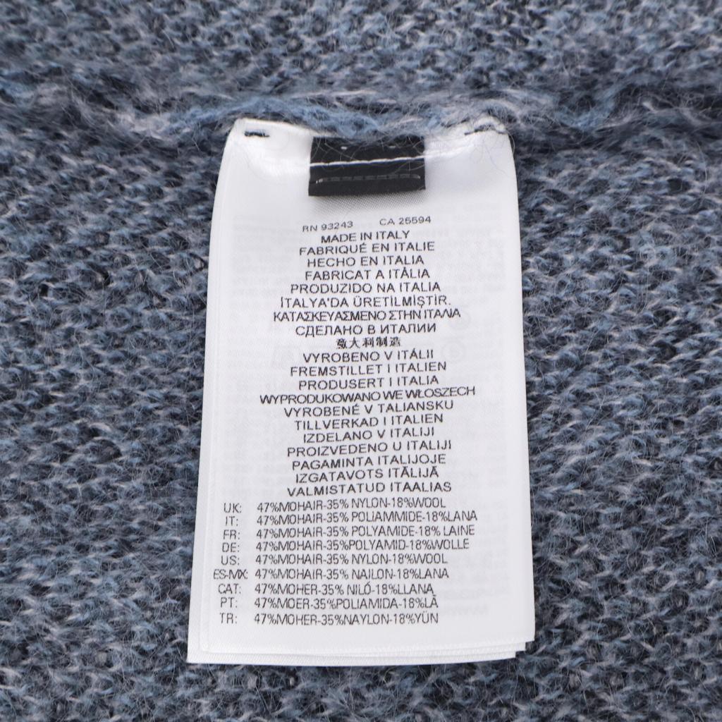 Diesel A11179 M-RODI Blue Wool X Nylon Mohair Blend Knit Cardigan Tops XS BlueUsed