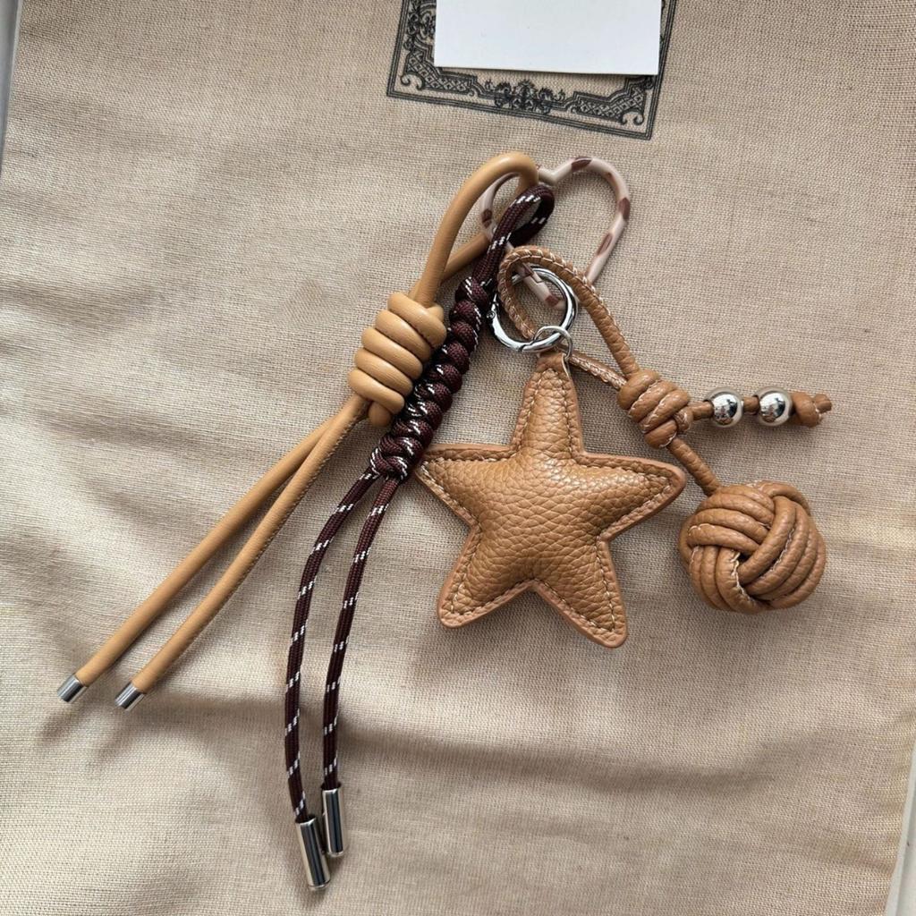Handmade DIY Knot Keychain Pendant Chain Bag Hanging Keychain Decoration Rafted From Premium Leather