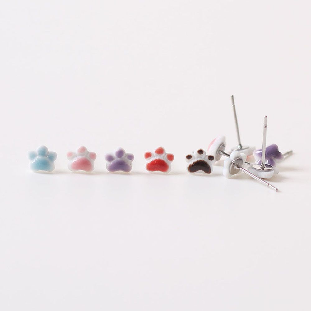 Cartoon Cat Claw Ceramic Small Cute Fashion  Accessories Drop Earrings Party Jewelry Stud Earrings