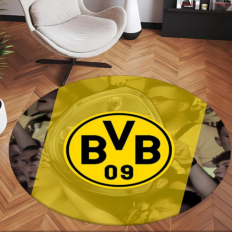 Bvb (1) Round Office Rug Decorative Floor Rug for Office Bedroom Living Room and Home Space