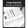 Forvencer Binder Pocket, 10 Pack Super Heavyweight Plastic Folders with Tight Closure, Folders with Pockets Side Loading, Binder Organizer, Binder