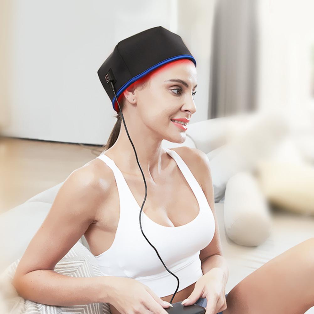 Red Light Hair Growth Cap Hair Growth Helmet Rechargeable Hair Growth Hat Hair Regrowth Beanie for Hair Loss Treatments