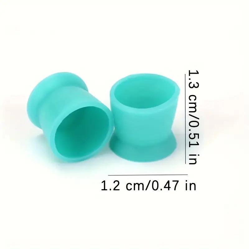 300 Pcs Disposable Silicone Tattoo Ink Cups Color Cup With Base Pigment Holder Container Cap Tattoo Accessory For Tattoo Ink