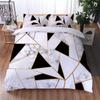 Black White Geometric 3d Bedding Sets Marble Digital Printing Duvet Cover Set with Pillowcase Home Textile Europe Australia Size