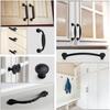 2pc Black Handles for Furniture Cabinet Knobs and Kitchen Drawer Pulls Cupboard  Aluminium Alloy