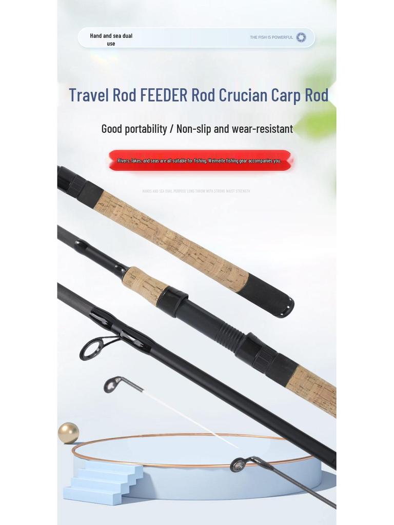 Weimeite Carbon Fiber Portable Travel Feeder Rod for Crucian Carp