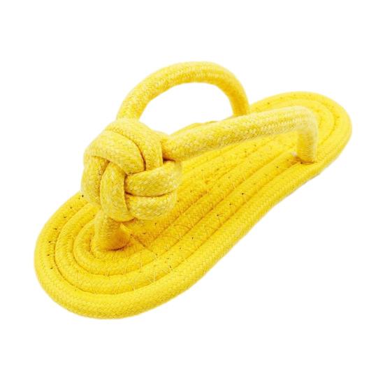 Yousheng Rope Flip-Flop Pet Toy Cotton Rope Dog Chew Toy Slipper Shape Puppy Teething Toy for Dogs Teeth Cleaning And Boredom Relief