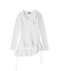 CRANK Double Frill Collar Top_White
