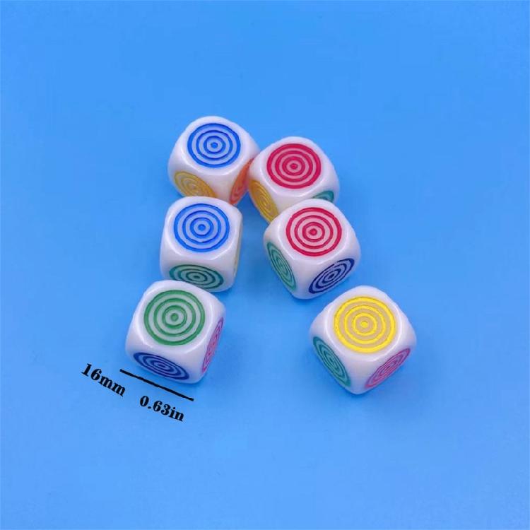 Classroom Colorful Dices Circle-shape Counting Board Game Toy Dices Party Tool