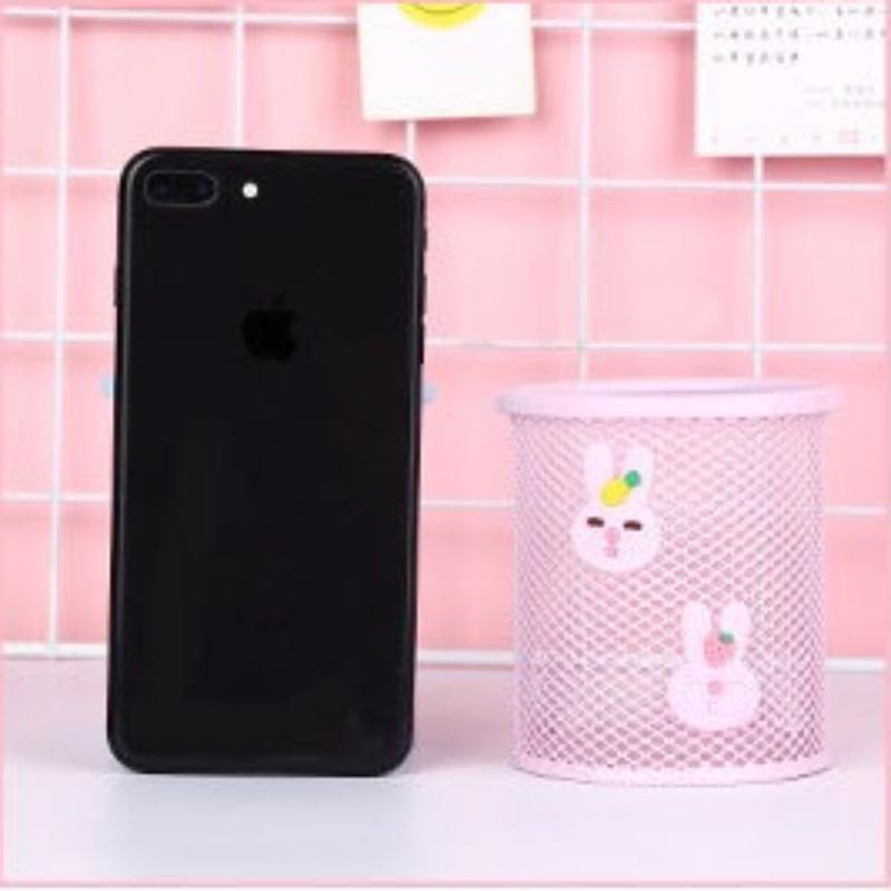 Cartoon Metal Pen Holder Hollow Design Desk Organizer Cute Colorful