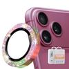 ENKAY Hat-Prince Glitter Rear Camera Lens Aluminium Alloy Ring Tempered Glass Film