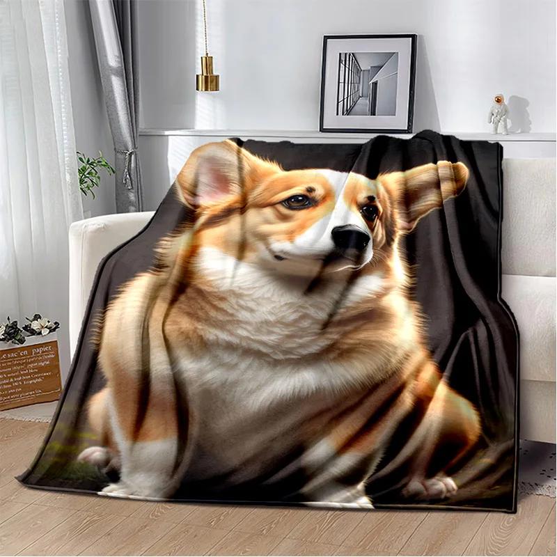 Simpatico cartone animato cane Husky, Samoye, Chihuahua, Koki Pomerania Coperta, morbida coperta per la casa Camera da letto Copridivano Coperta per bambini