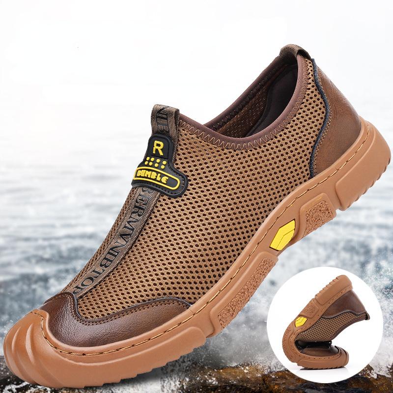 Fashion Casual Men Shoes Luxury Loafers Breathable Mesh Men Sneakers High Quality Outdoor Walking Shoes Fashion Light Running Shoes Male