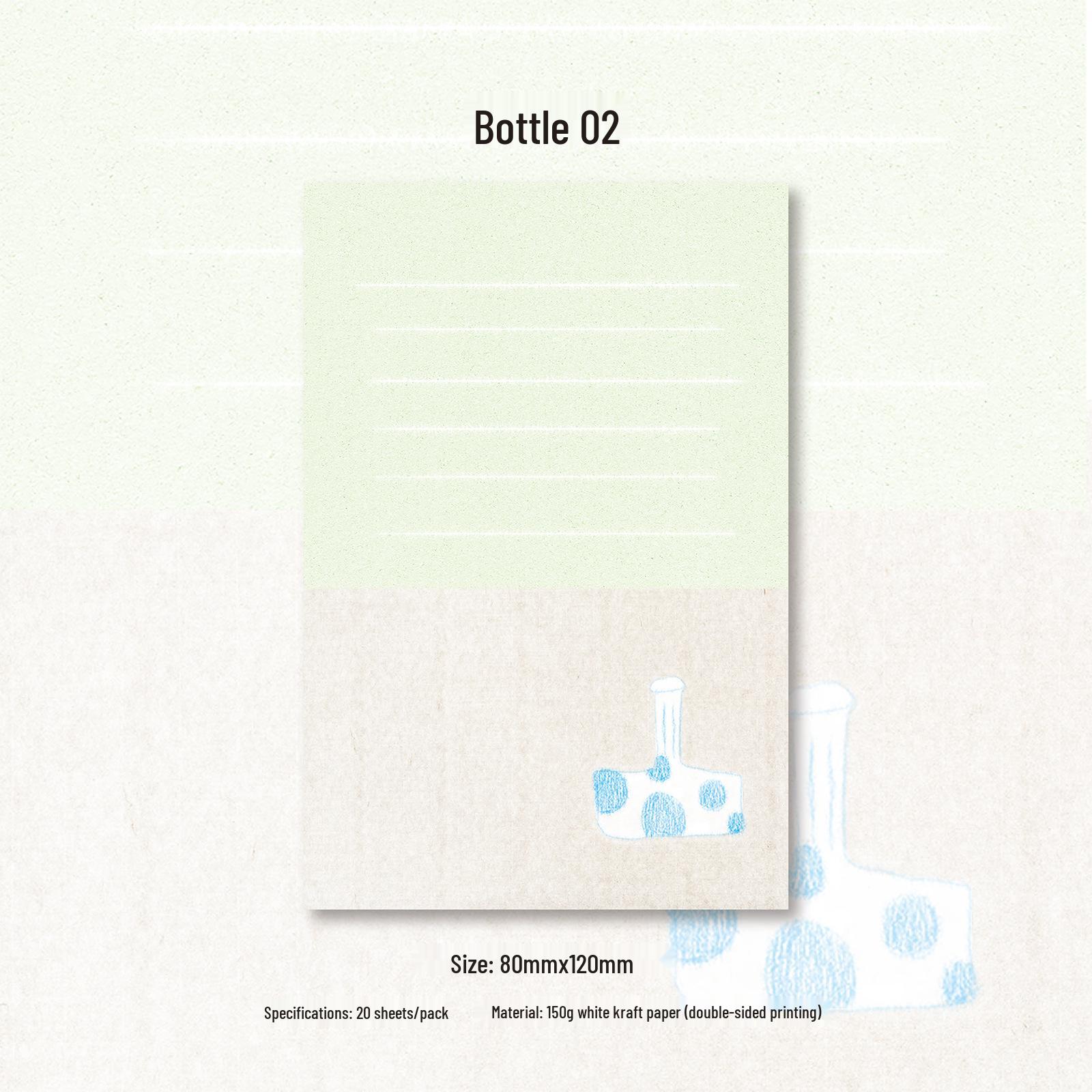 AGUGU Sea Salt Series Salty Sticky Notes A7 Planner Inner Page Replacements, 80x120
