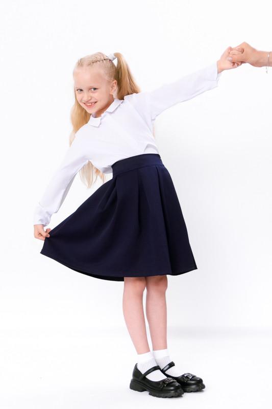 Girls’ Pleated Skirt – High Waist & Wide Folds, Any Season, 6219-080 HC