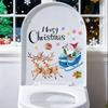 Santa Claus Toilet Sticker - Christmas PVC Bathroom Decal, Self-Adhesive Festive Wall Art for Holiday Home Decor