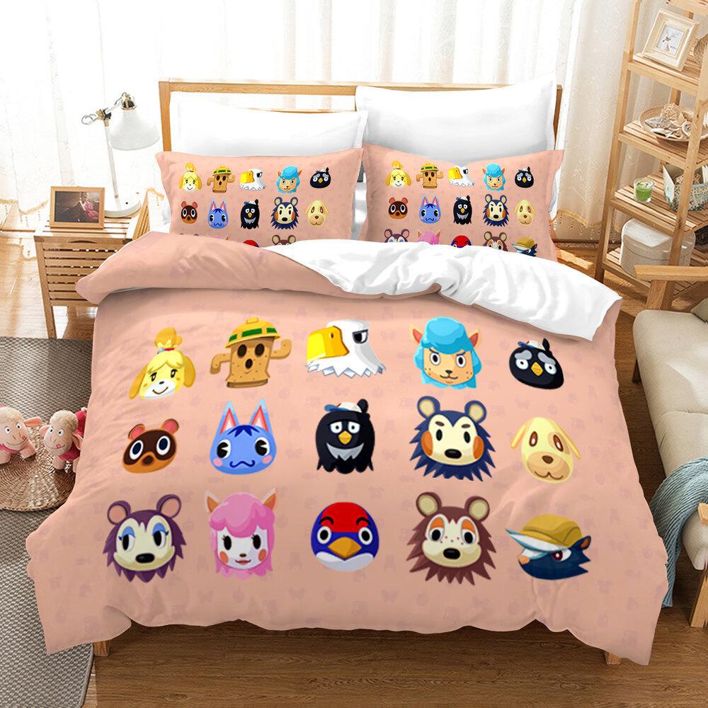 Movie Game Three-Piece Quilt Cover Printing 3D Digital Thickening Kit