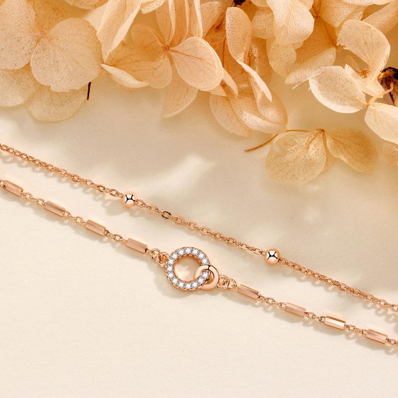 Mobius Ring Double Bracelet Women's Fashion Light Luxury Niche Exquisite Ins Cold Wind Hand Jewelry