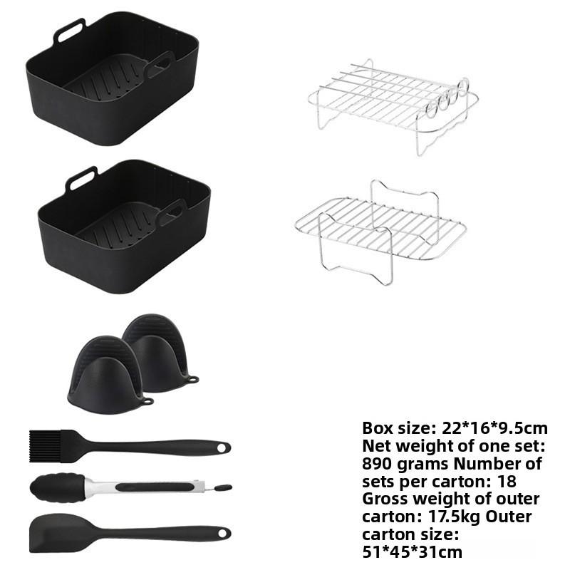Accessori per friggitrice ad aria Ninja Af400uk Pentola interna in silicone Griglia Vassoio per vapore Set di utensili da cucina Per la cucina casalinga