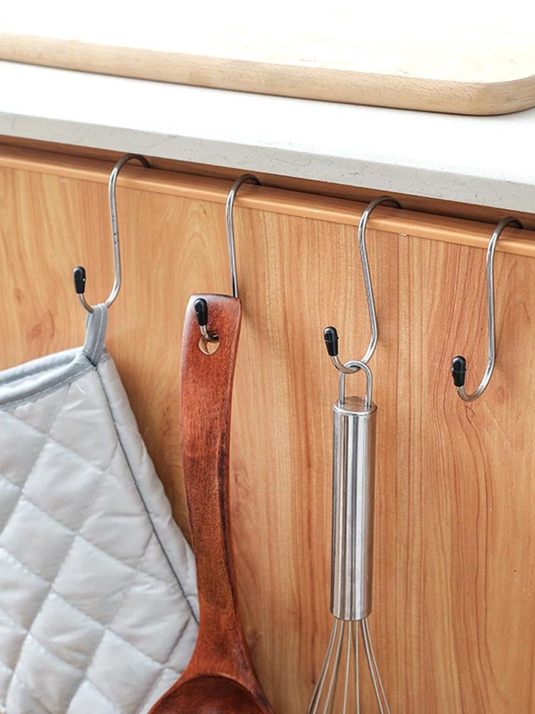 S-Shaped Hook Multifunctional 304 Stainless Steel Hook Household Kitchen Bathroom Clothes Towel Sorting Tool Storage Metal Hook