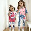 Kids Independence Day Outfit Set Short Sleeve Top and Long Pants Two Piece Casual Suit for Boys and Girls Comfortable Fit