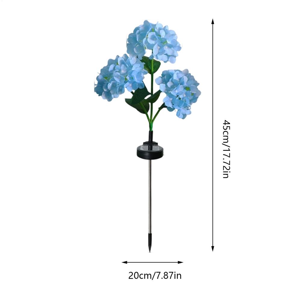 Solar Lights Outdoor Decorative Waterproof Hydrangea Walkway Lighting Solar Powered Landscaping Lights For Yard Patio Backyard