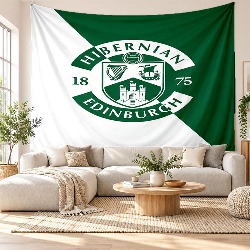 Hibernian FC Wall Tapestry, Soft Fabric Wall Hanging, Decorative Backdrop For Bedroom Home Wall Art