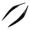 2 Pcs Headlight Eyebrow Left Right Front Light Eyelid Cover Trim for 5 Series F10 Pre‑LCI 2010 to 2013