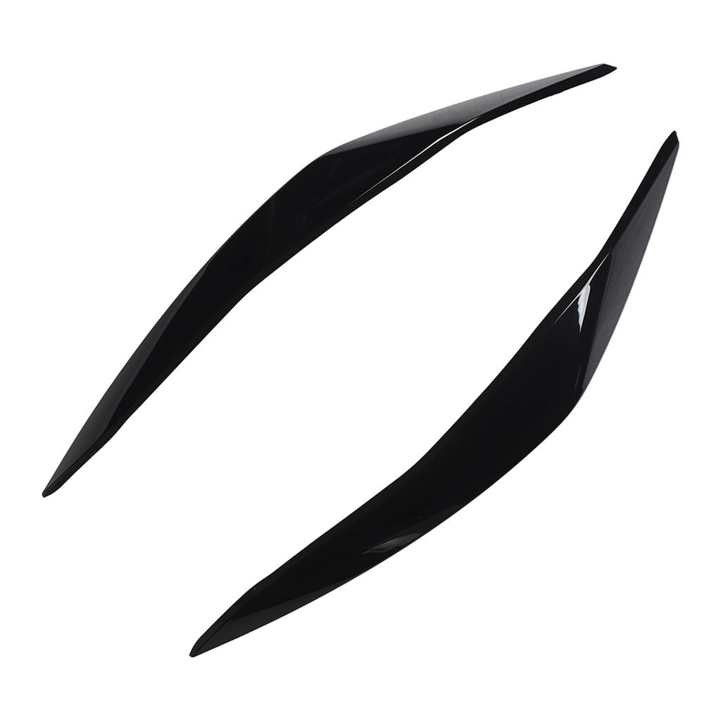 2 Pcs Headlight Eyebrow Left Right Front Light Eyelid Cover Trim for 5 Series F10 Pre‑LCI 2010 to 2013