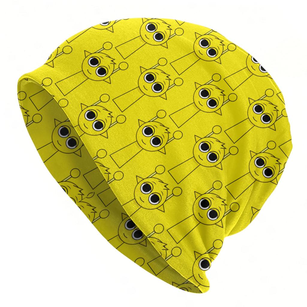 Sprunki Cartoon Anime Caps  Hip Hop Adult Street Skullies Beanies Hat Spring Warm Head Wrap Bonnet Hats