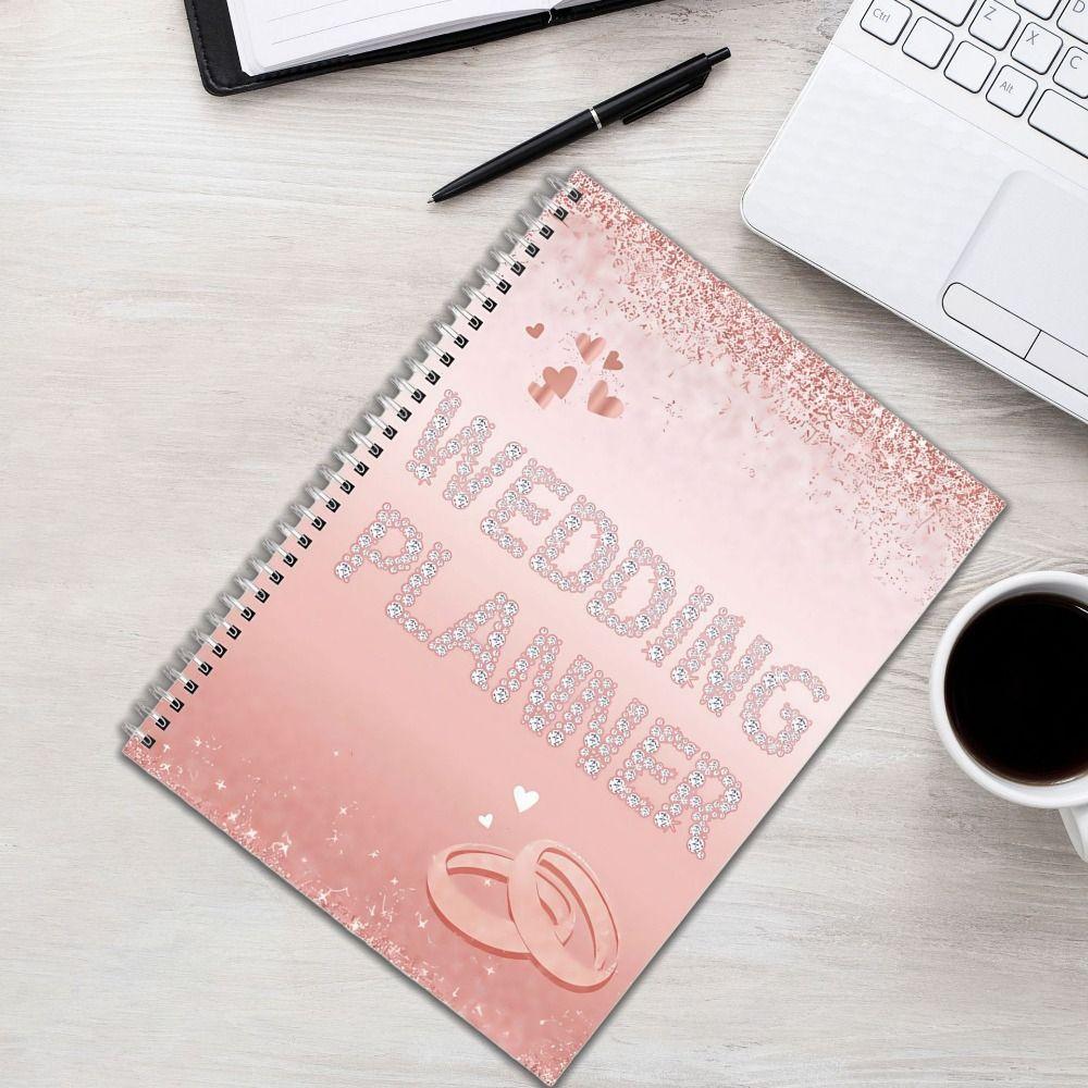 Thick Paper Wedding Planning Book Undated Sparkling Bridal Organizer  Habit Tracker