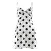 European and American Spring New Women's Clothing Pure Desire Sleeveless Polka Dot Printing Waist Low-necked Spice Girl Hip-wrapped Suspender Skirt