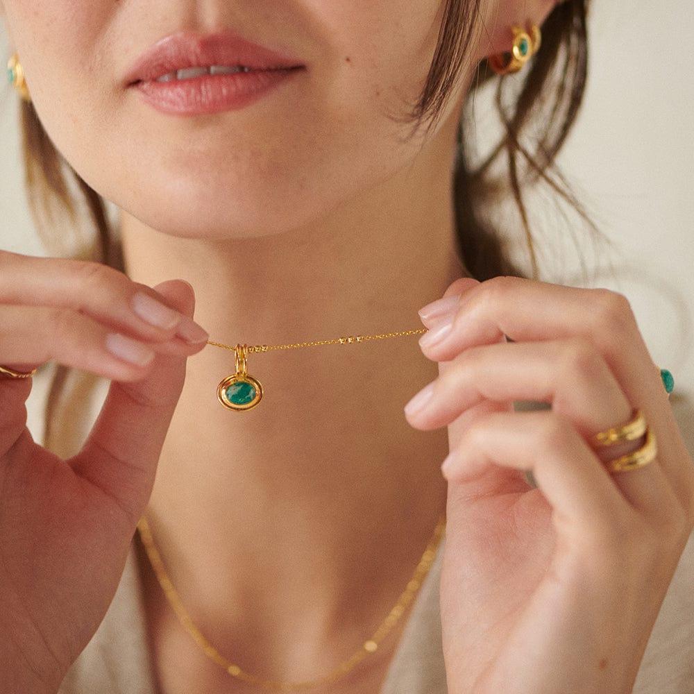 Collana multistrato impilabile con pietre preziose, Amazzonite, Giada Rosa e Perline di Rame