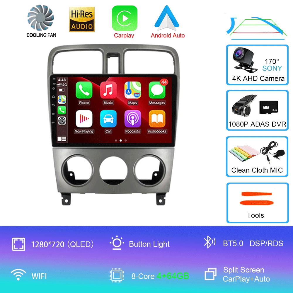 Android 14 For Subaru Forester Spoiler 2004 2005 2006 2007 2008 Radio Multimedia Video Player Navigation GPS WIFI BT DSP Stereo