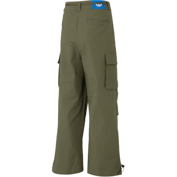 Adidas SS25 Versatile Fashion Breathable Work Knitted Sports Pants Men Pants Army-Green KA8013