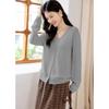 Mokana Women's V-Neck Long Sleeve Knit Sweater