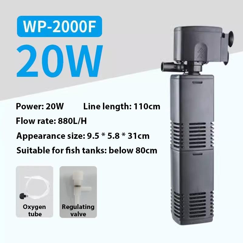 2000/3000F Aquarium Filter Pump Fish Tank Submersible Silent Air Oxygen Aerator Water Change Pump Aquarium Air Pump 220-240V