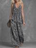 European Leopard Print Sleeveless Top & Chiffon Wide-Leg Pants Set for Women