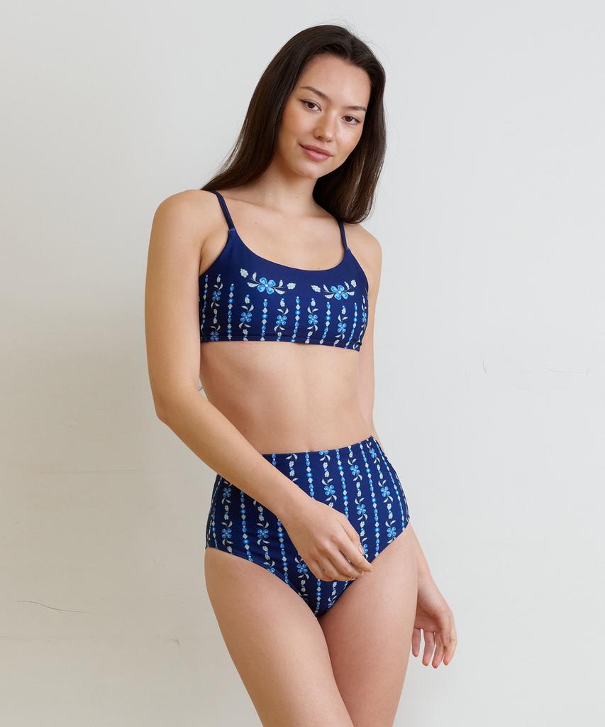 Dillaispul Sapphire Bloom Bikini Top - Royal Navy