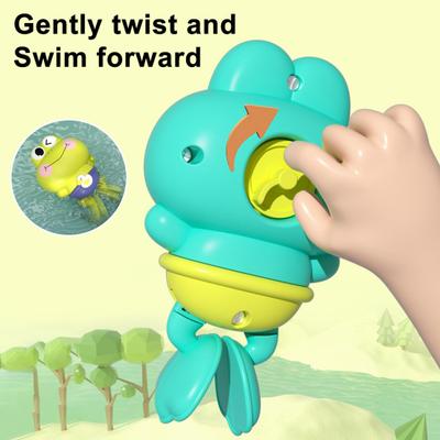 Rana de Cuerda Juguete de Baño Rana Linda que Nada Juguete de Baño para Bebé Juguete Divertido de Juego en el Agua para Niños para Baño Piscina