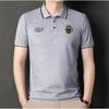 Men's Embroidered Non-iron Polo Shirt Summer Short-sleeved Top