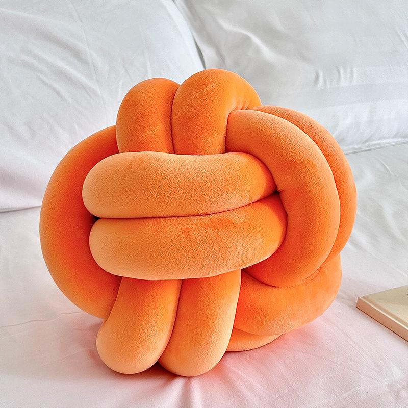 Handwoven European Minimalist Knot Ball Throw Pillow - Sofa & Bay Window Cushion