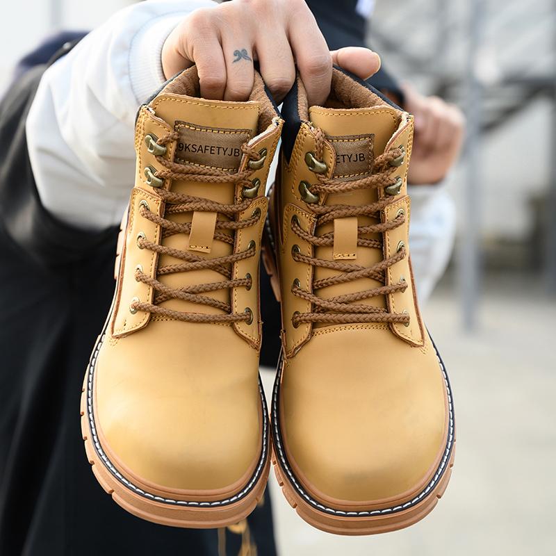 Customized Work Boots Steel Toe Mens Work Shoes Non- slip Puncture-Proof Security Shoes Safety Shoes