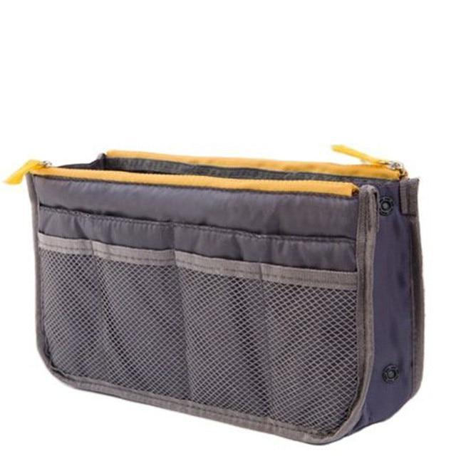 

Органайзер Вставная Сумка Женская Дакроновая Дорожная Сумка-Кошелек Большая Вставная Женская Косметичка Косметичка серый