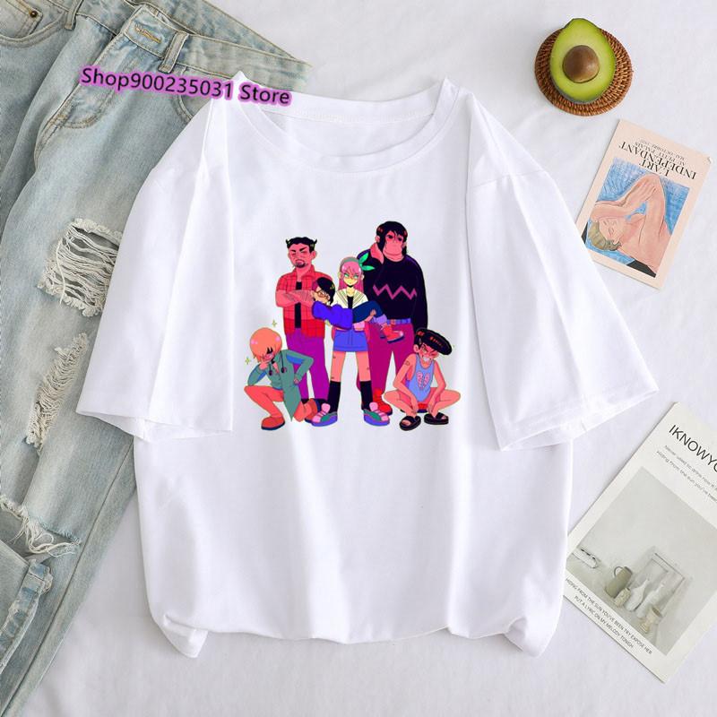 Tričko pro ženy Letní topy Omori Oblečení Ženy Potisk Estetické Streetwear Tričko Ulzzang Tričko Tumblr Omori Dámské