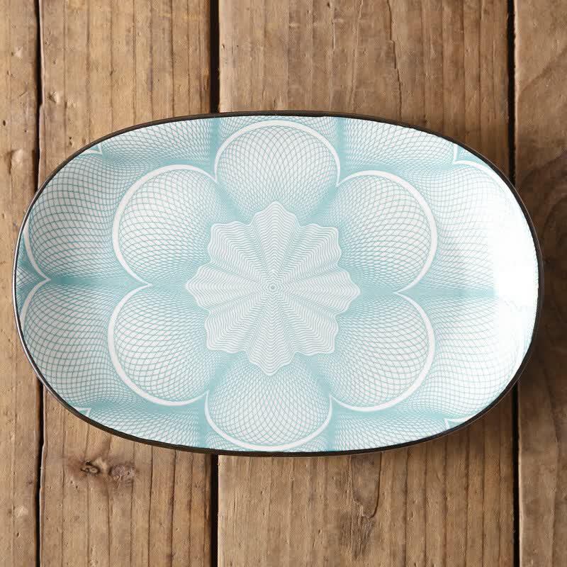 

Diy Ruien Nordic Underglaze 10-inch Oval Ceramic Plate