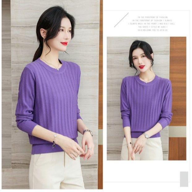 Fall Winter Women's Plus Size Sweater Short Crew Neck Knitwear Sweater Loose Pullover Knit Top Stretch Jumper