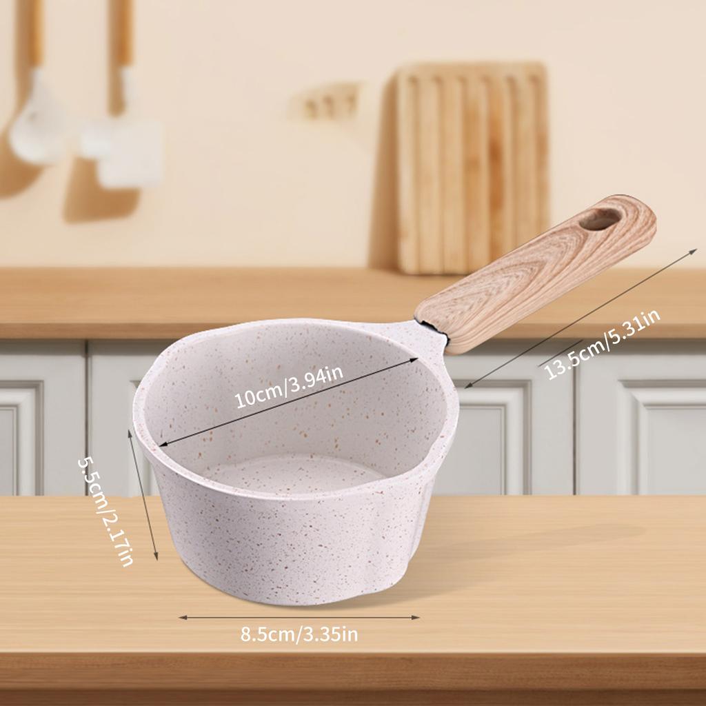Oil Splashing Pot Stone Coated Pans Non Stick Aluminum Material Small Milk Pan Hot Oil Pot Suitable for Oil Dripping