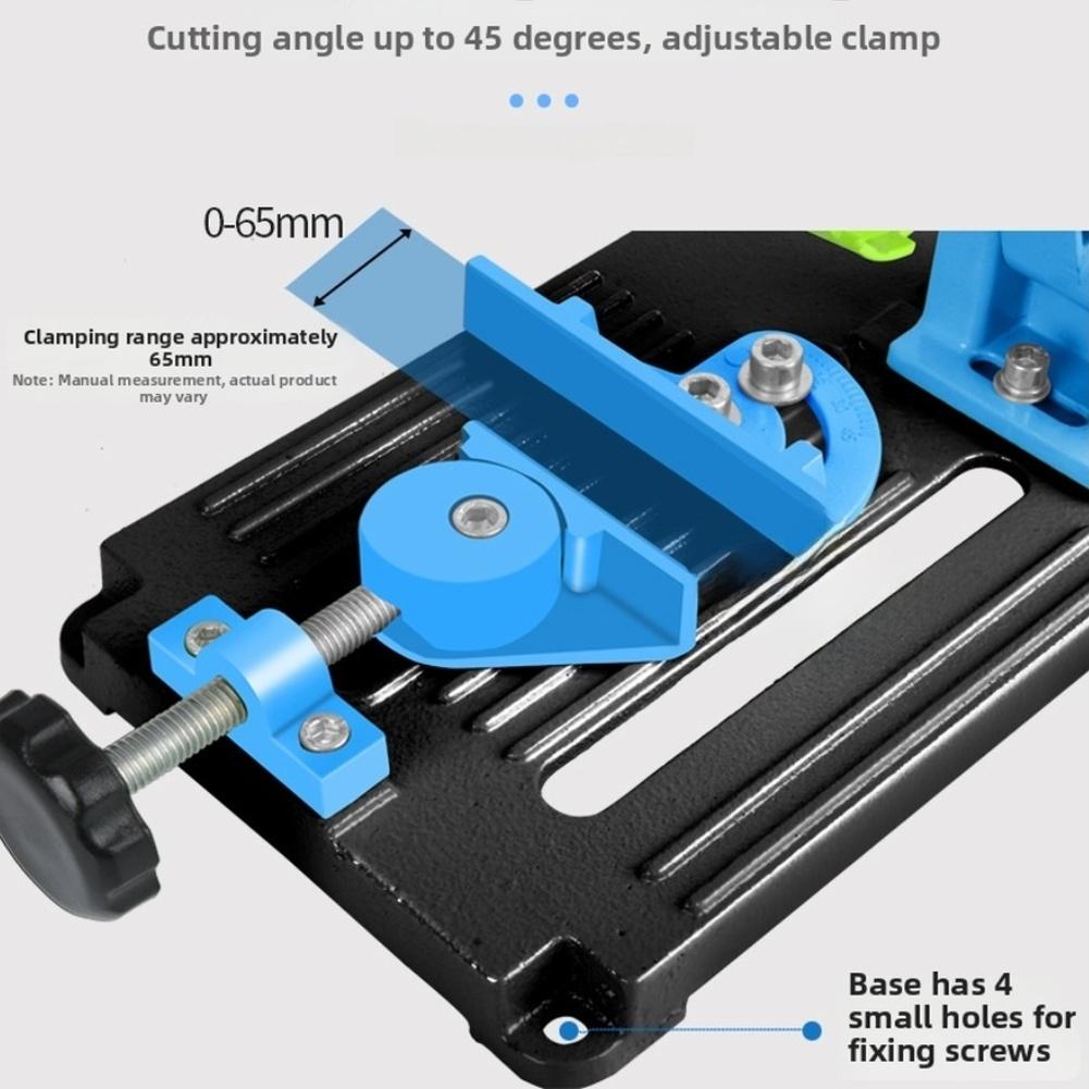 Blue Angle Grinder Stand For Drill And Grinder Cutting Machine 0-45 Degree Adjustable With Solid Base For Home Workshop