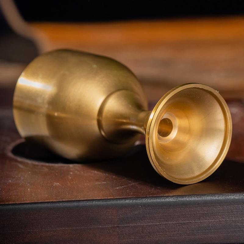 Brass Wine Glass Restaurant Goblet Tabletop Red Wine And White Wine Trumpet Copper Crafts Copper Decoration Mini Shot Glass